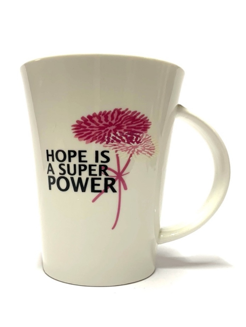 Avon Hope Is a Super Power Ceramic Mug Pink Floral Coffee Cup 2018 NIB
